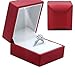 Feiuruhf Luxury Solid Cherry Polish with LED Light Single Engagement Jewelry Ring Box NEW