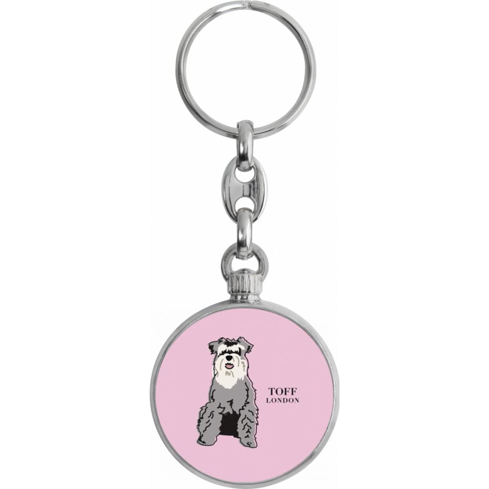 Toff London Grey Miniature Schnauzer Dog Keyring