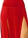 Vivicastle Sexy High Waisted Double Slits Open Knit Long Maxi Skirt (Small, RED)