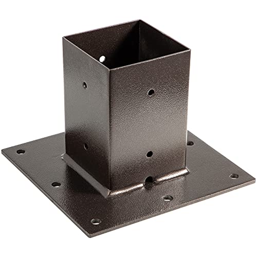VEVOR Post Base, 4"x4" Mailbox Base Plate, Bronze PowderCoated Fence