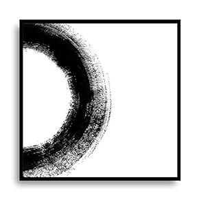 Framed Canvas Wall Art for Living Room, Bedroom Ink Painting Style Canvas Prints for Modern Home Decoration Ready to Hang - 16"x16" inches