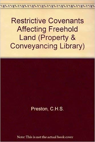 Preston And Newsom Restrictive Covenants Affecting Freehold - 