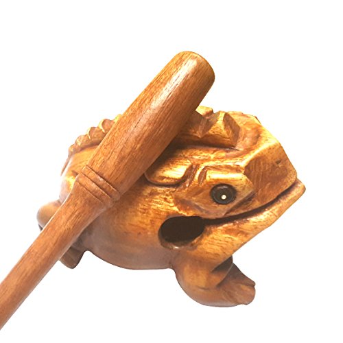 Wood Frog Guiro Rasp Wooden Handcraft Musical Instrument Tone Block