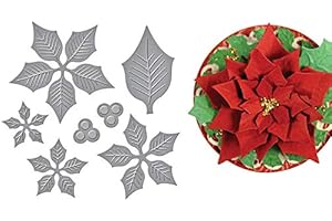 Matrices de découpe en métal DIY Scrapbooking Artist - Poinsettia - Pour scrapbooking, loisirs créatifs, gaufrage, gaufrage, 
