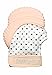 Malarkey Kids Munch Mitt Teething Mitten - The Original Mom-Invented Silicone Teether Mitten with Travel Bag – Pastel Pink