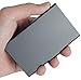 WOVTE Super Light Business Card Holder Stainless Steel Business Card Case-Black