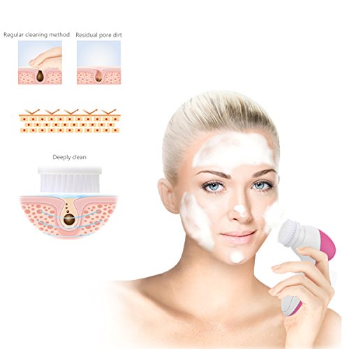 PIXNOR-P2016-Portable-7-in-1-Facial-and-Body-Ultra-Brush-for-Women-Men-Deeply-Cleaning-Skin-Natural-Anti-aging-Microdermabrasion-Cleanser-Tool-Set-Exfoliating-Dead-Skin-Cells-Stimulate-Collagen-Beauty