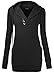 Miurus Women Vintage Wrapped V Neck Long Sleeve Pullover Sweatshirt Hoodie