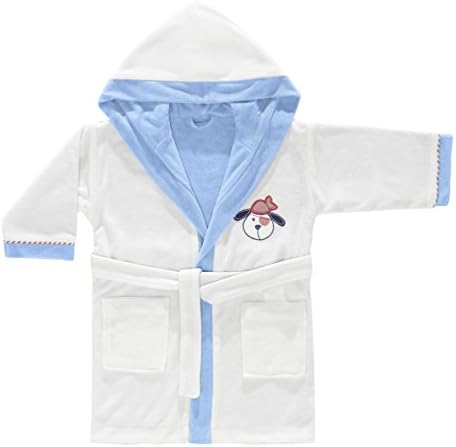 Cotton Hooded Embroidered Toddler Bathrobe-BRAVE PIRATES
