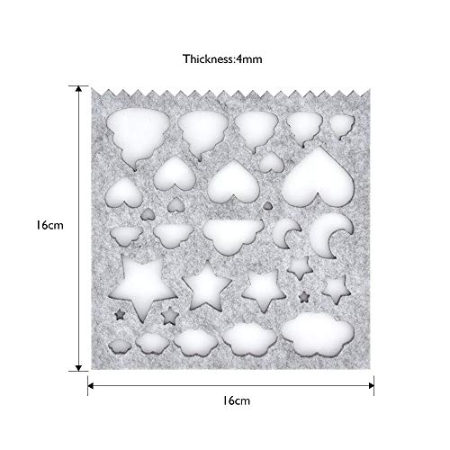 Tooeary 7pcs/Set Shaping Kit Pattern Craft Applique DIY Handicraft Applique Molds Wool Needle Felting Felt Mould