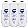 NIVEA Care & Hibiscus Moisturizing Body Wash – Floral Scent for Normal Skin – 16.9 fl. oz. Bottle (Pack of 3)