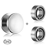Fidget Spinner Caps and R188 Bearings Set - Replacement Parts for Fidget Spinner - Caps and Bearings Pack - 1 pair of SS Buttons and 2 SS 10-ball R188 bearings - Caps perfect for R188 bearings