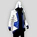 Angelaicos Unisex Color Block Match Windbreaker Coats Jackets Outwear Adult Kids (S, White Blue)