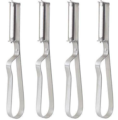 JPNK Stainless Steel Peeler, Swivel Vegetable Peeler Corer Fruit Peel Knife 4 Pieces Set