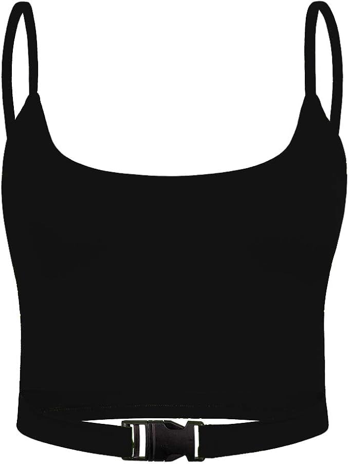 neon green buckle top