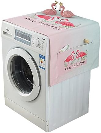 Single-door Fridge Dust Cover Multi-purpose Washing Machine Top Cover Refrigerator Dust Proof Cover 19.68 X 55.11 inch (Pink)