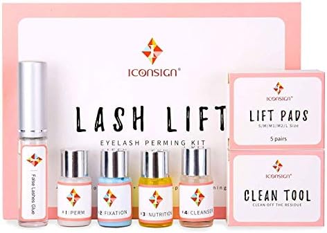 Eyelash Perming Kit, Professional Lash Lift, Nutritious Lashes Extension, Semi-Permanent Curling, Lotion & Liquid, Glue & Tools Set