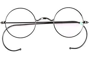 Agstum Retro Small Round Optical Rare Wire Rim Eyeglasses Frame