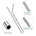 8 PCS Stainless Steel Straws, Food-grade Metal Straws, 4 Straight, 4 Bent and 2 Brushes, Ultra Long 10.5 inch Reusable Drinking Straws for 30 OZ Tumblers Rumblers Yeti Cold Beverage by Vallgox
