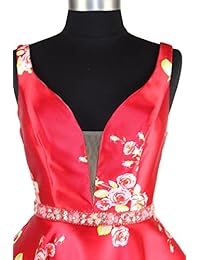 Meier vestido de cóctel sin mangas con estampado floral para mujer