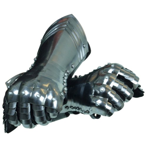 Armor Venue - Medieval Warrior Gauntlets - Metallic - One Size Armour