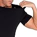LISH Men's Slimming Light Compression Crew Neck Shirt - Short Sleeve Body Shaper T-Shirt For Gynecomastia, Weight Loss by
