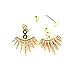 Uniklook Jewelry Gold Spike Crystal Ear Jacket Double Sided Stud Back Front Earrings NEW Trend