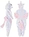 Unicorn Onesie for kids Animals Sleepwear Pajamas Pjs Costume with Gloves (White 7)