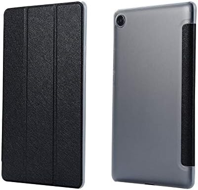 Liqiqi Case for Huawei Media Pad M5 8.4 Inch Leather Case with Transparent Back Folding Stand Case Cover for 8.4 Inch Huawei Media Pad M5 🍀 (Black)
