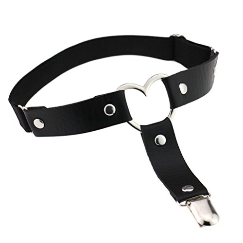 KLOUD City Sexy Heart Leg Garter Belt Anti-Slip Clips Elastic Punk Harness