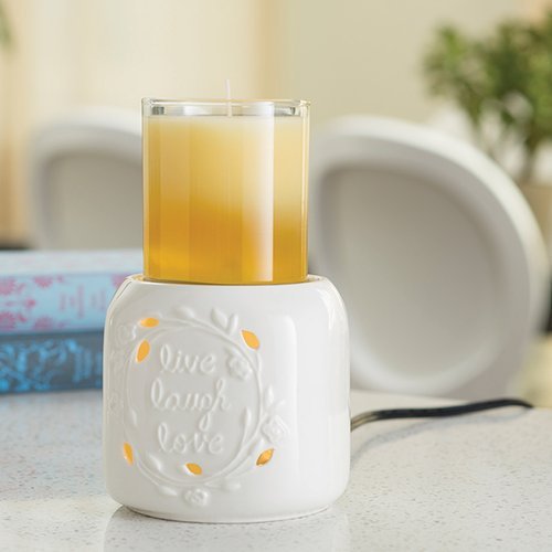 CANDLE WARMERS ETC. 2in1 Flickering Fragrance Warmer, Mason Jar