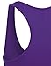 BEKDO Womens Basic Seamless Cropped Racerback Sports Tank Top-ONE Size-Purple