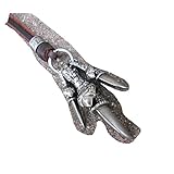 Vintage Big Stainless Steel Dragon Claw Pendant With Genuine Leather Cord Chain