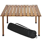 Best Choice Products Wooden Portable Table With Carrying Case
