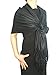 Opulent Luxury Women's Pashmina Cashmere Wrap Scarf Soft Shawl - 80 x 30-Inch - Black