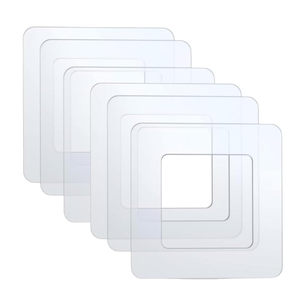Voarge Pack of 6 Light Switch Covers Protection for Wall Light Switch Protection Wallpaper Protector Suitable for Any Switch Range