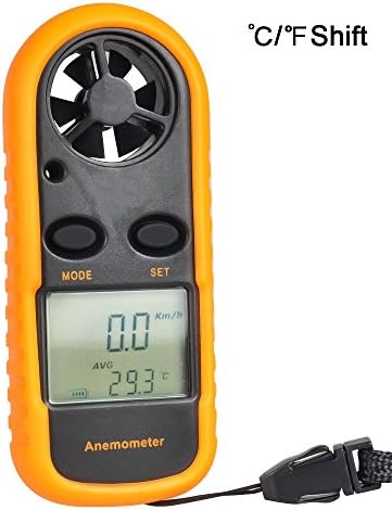 Yoosion Wind Speed Gauge Hand Held Air Velocity Meter Anemometer with LCD Backlight for Sailing, Fishing, Kite Flying Mountaineering