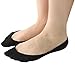 Womens No Show Liner Socks 10 Pairs Casual Low Cut Invisible Non-Slip Socks Loafer Socks for Women Flats,Black/Nude,Fits shoe sizes 6-9