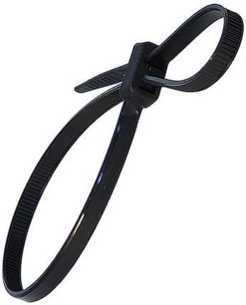 Black Point Products BE-0111B-DH BLACK Double Head Tie (100 Pack), 11"