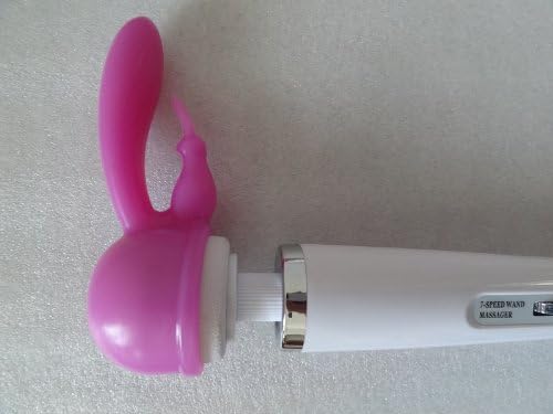 WET GOODZ Branded Rabbit Tip Wand Attachment for Hitachi Magic Wand and Free Sample Lube