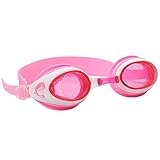 Swim Goggles for Kids Anti-Fog PC Clear Lens with S,M,L Nose Bridge and Nose Clips,Earplugs - Swimming Pool Accessory for Girls,Boys,Children,Juniors and Teens from 3 to 12 Years