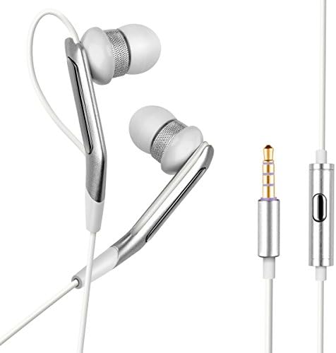 Cyber Cart In Ear Headphones, Trend Design Earphones with Mic Stereo Earbuds and Noise Cancelli Perfect for Sports (sliver)