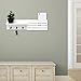 Kiera Grace Sydney Floating Shelf, Modern Wall Mounted Shelf with 3 Metal Hooks and Mail Holder for Home, Office, 24