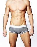 Croota Mens Underwear, Low-Rise Boxer Brief, Sprinkled Color Dots on Gray or Black, SR01L