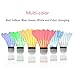 Newdora [6 Pack] Colorful LED Badminton Set Shuttlecock Dark Night Glow Birdies Lighting for Outdoor/Indoor Sports Activities Badminton Nets