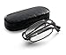 Gunmetal Folding Reading Glasses - Extra Clear Vision (Includes - Case, Cleaning Cloth and Cord) +2.00