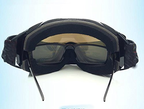 Mounchain Ski Goggles with Anti-fog Spherical Dual Lens Windproof Over Glasses Ski UV Protection Snow Goggles for CS Tactical Military Bicycle Motorcycle Men Women Snowmobile Skiing Skating Water Drop