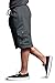Victorious Men's Solid Fleece Cargo Shorts DFP1 - Charcoal - Large