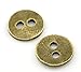 HOUSWEETY 100PCs Bronze Tone 2 Holes Sewing Metal Buttons 11mm(3/8