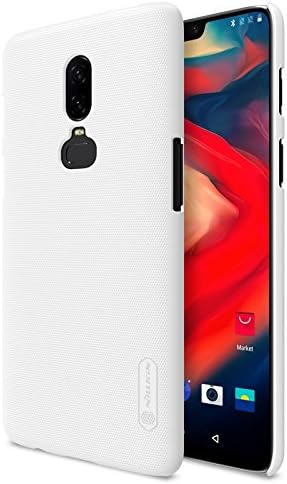 OnePlus 6 Case, OnePlus 6 Back Cover,OPDENK - Nillkin Frosted Matte Shield Hard Cover Skin Shell Case Back Cover + LCD Screen Protector for OnePlus 6 (White)
